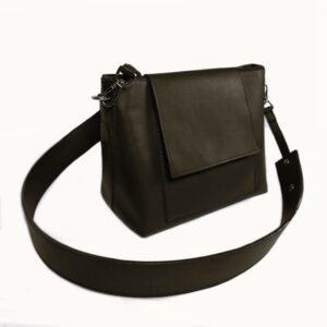 Bolso cruzado o al hombro de napa vegetal de cordero. JOLIE NV color Pecan