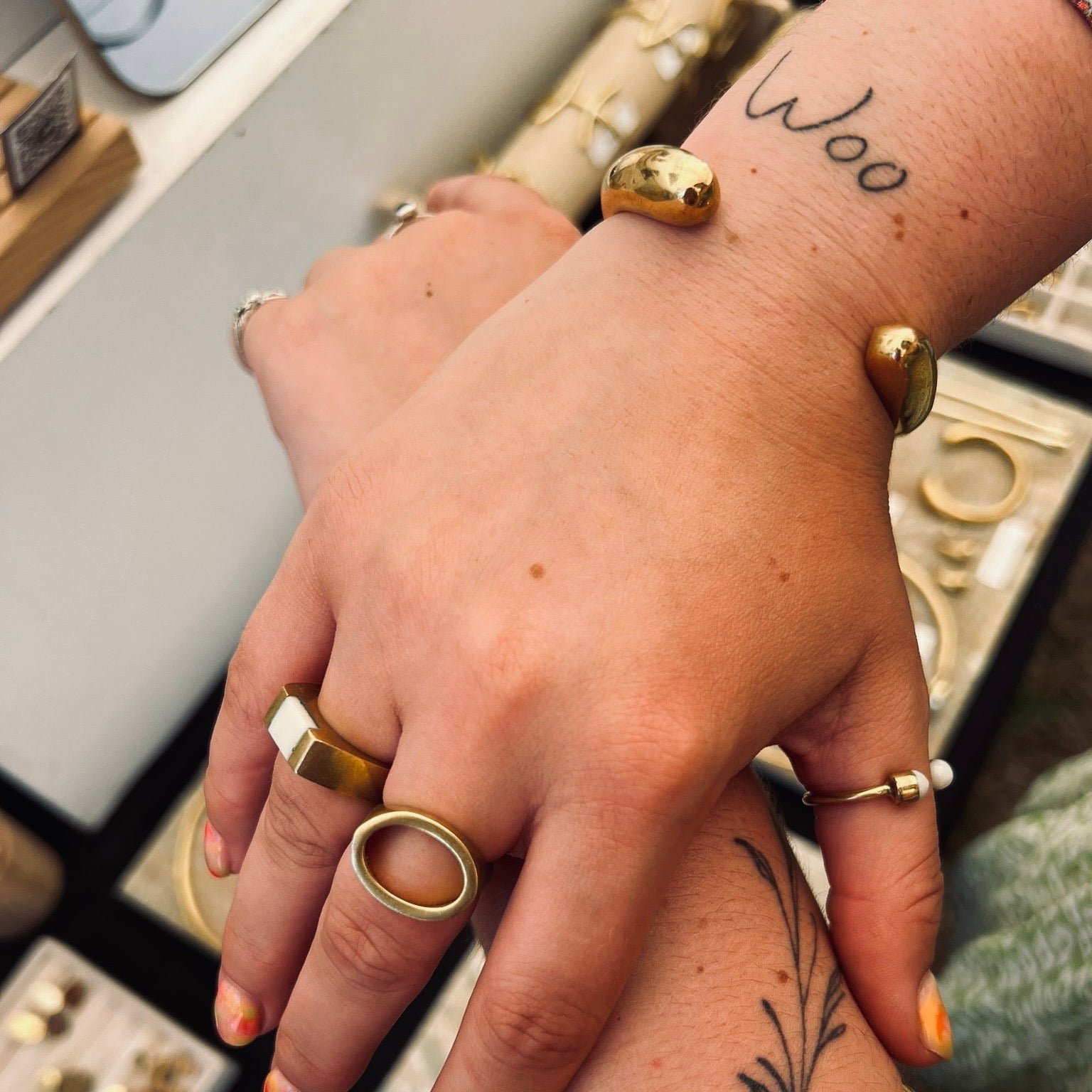 Jelani Recycled Brass Bangle - Image 4