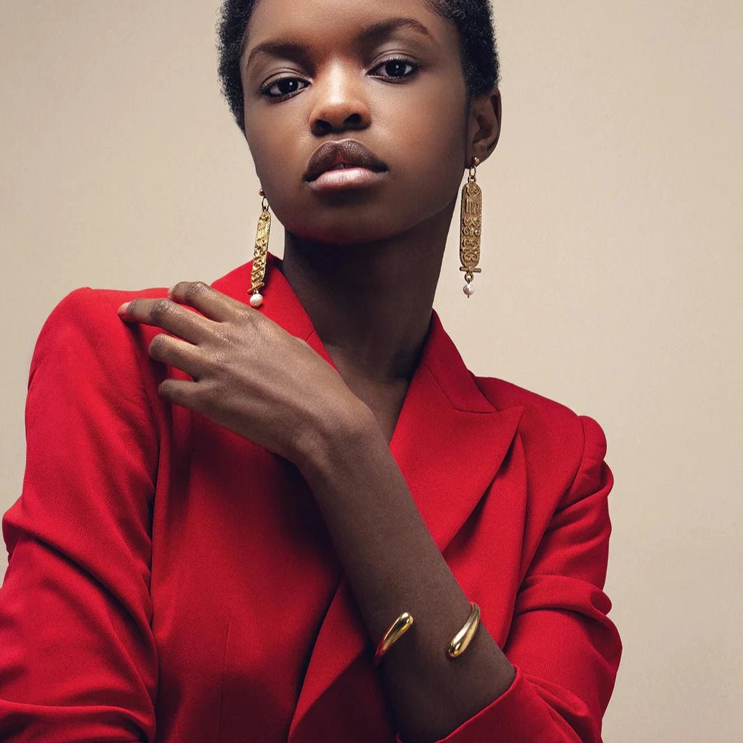 Jelani Twisted Recycled Brass Bangle - Image 2