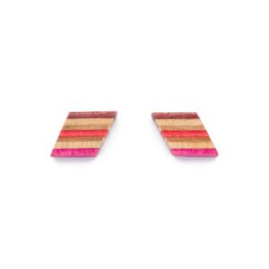 Kite Recycled Skateboard Wooden Stud Earrings by Paguro Upcycle