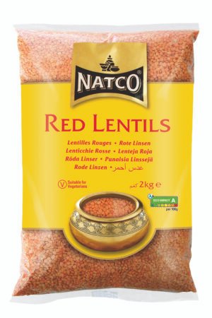 Natco Red Lentils (Masoor Dal) 6X2KG