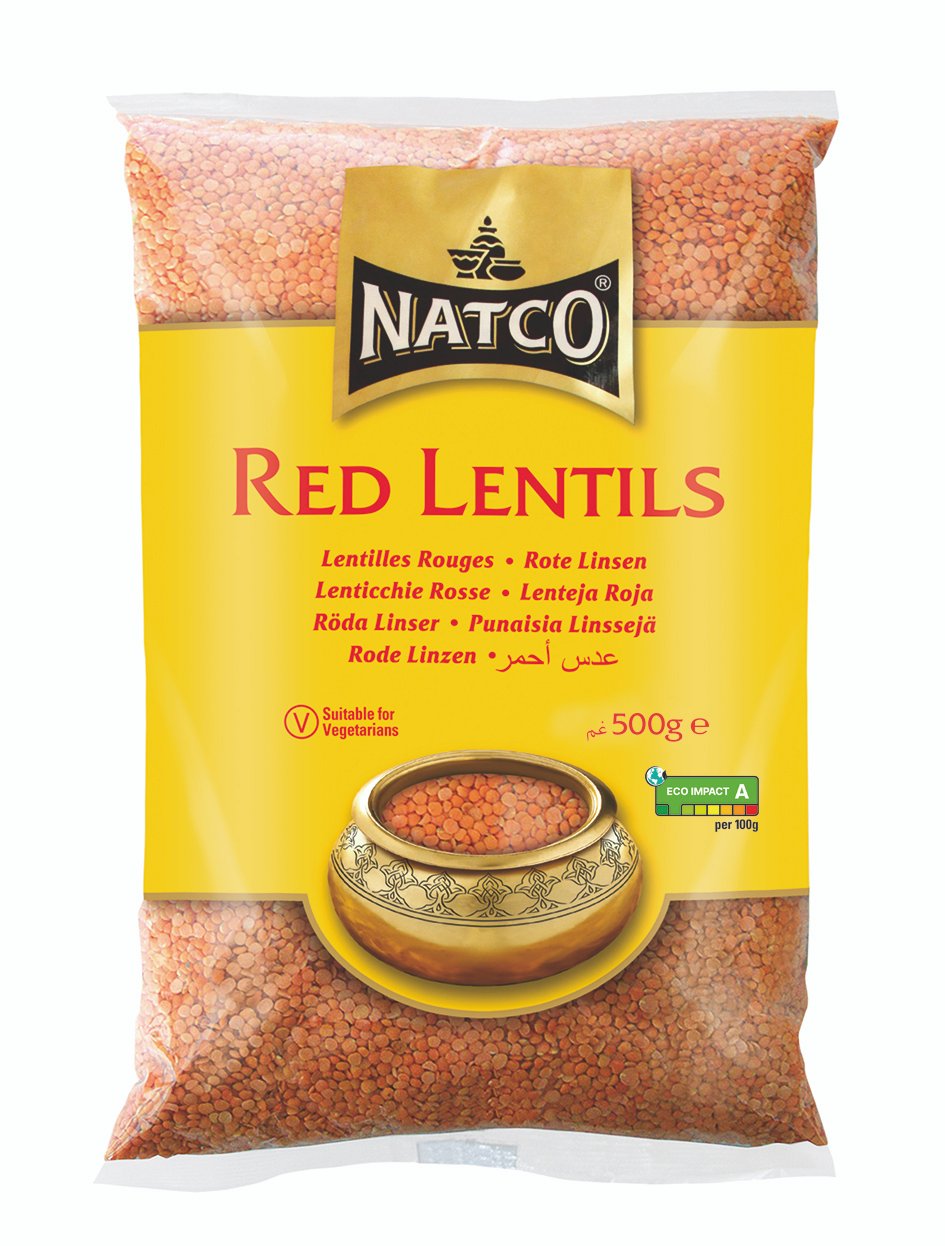 Natco Red Lentils Polished 20X500G