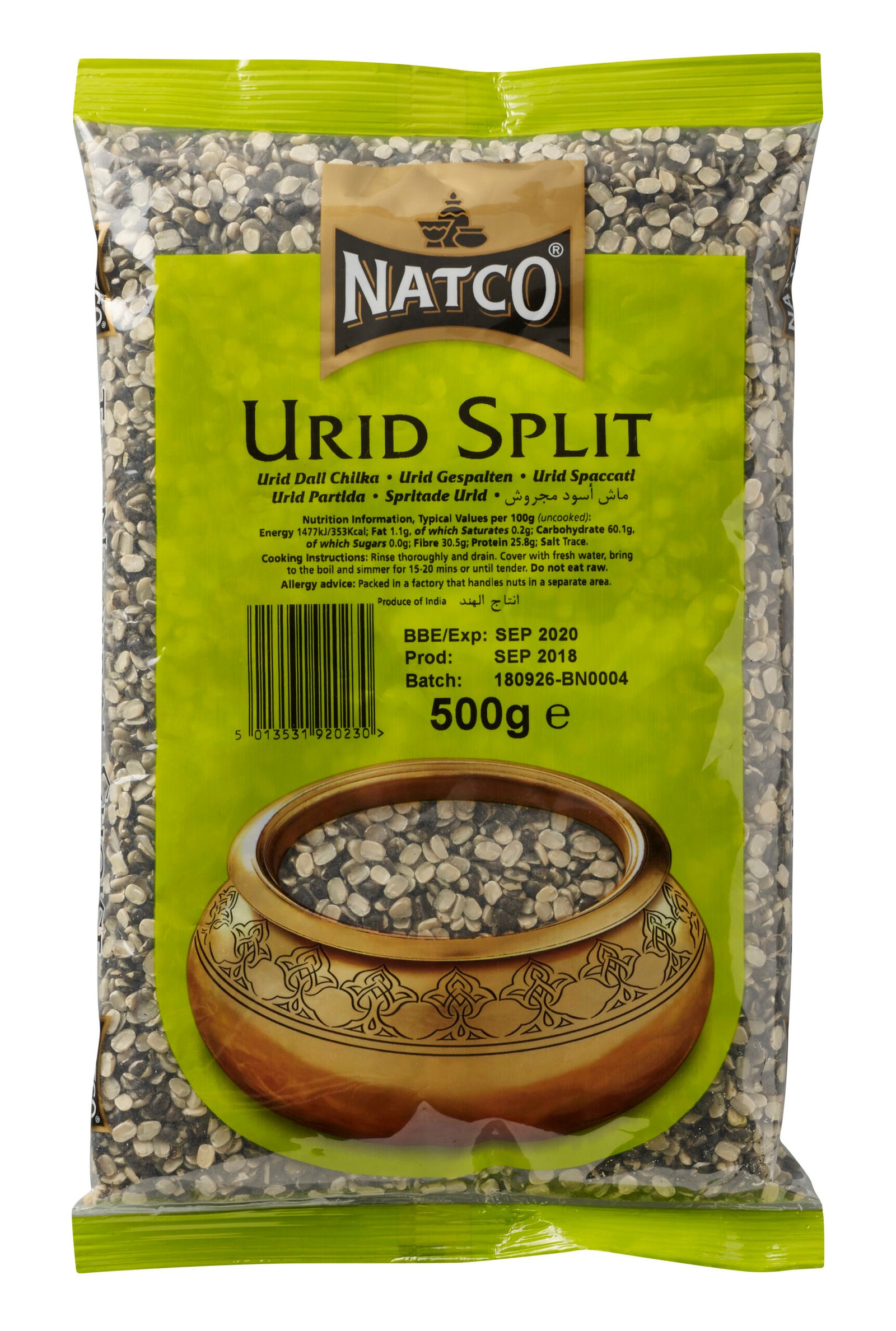 Natco Urid Split 20X500G