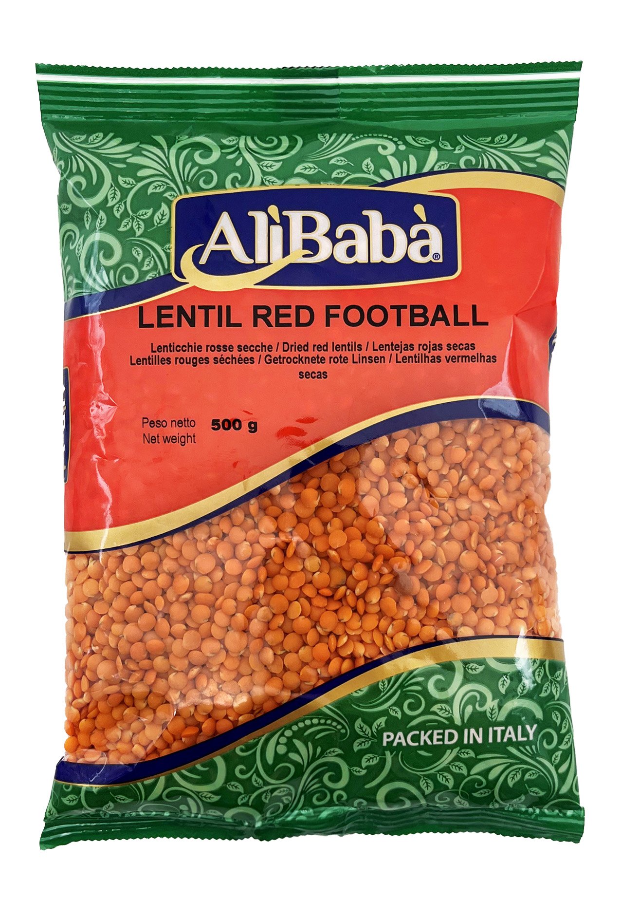 LENTILS RED FOOTBALL ALI BABA 21X500G