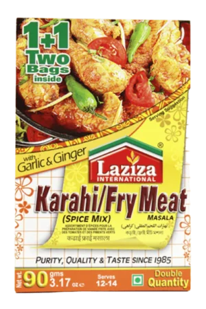 LAZIZA KARAHI/FRY MEAT MASALA 6X90G