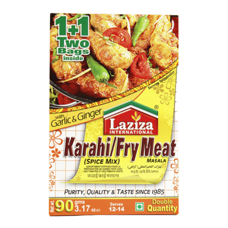 LAZIZA KARAHI/FRY MEAT MASALA 6X90G
