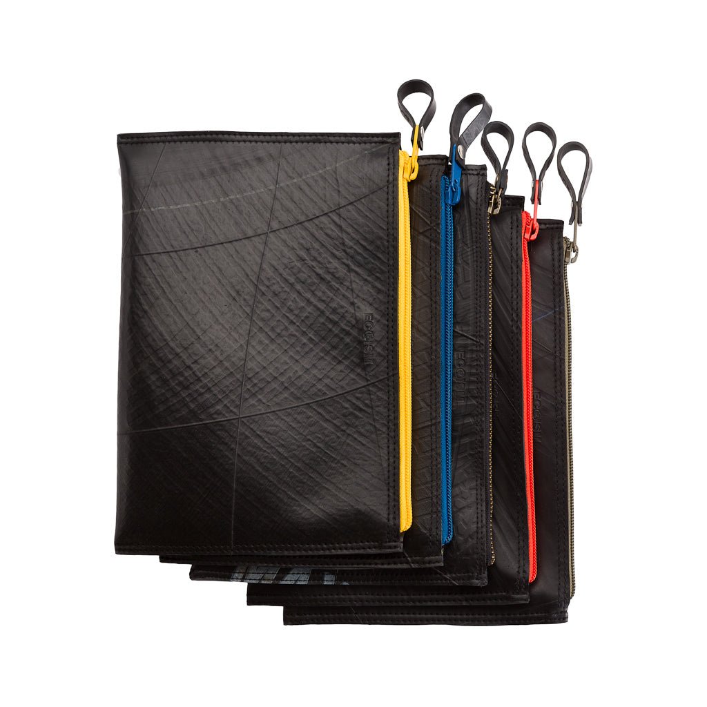 Lewis Essential Medium Flat Vegan Pouch by Paguro Upcycle