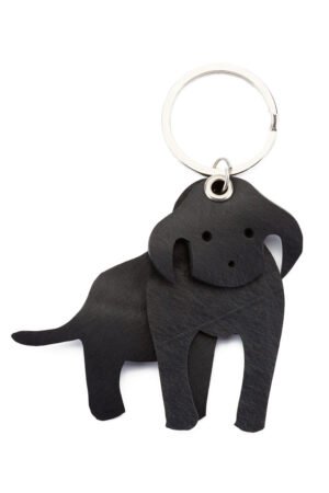 Milo 3D Charming Rubber Dog Vegan Keyring by Paguro Upcycle
