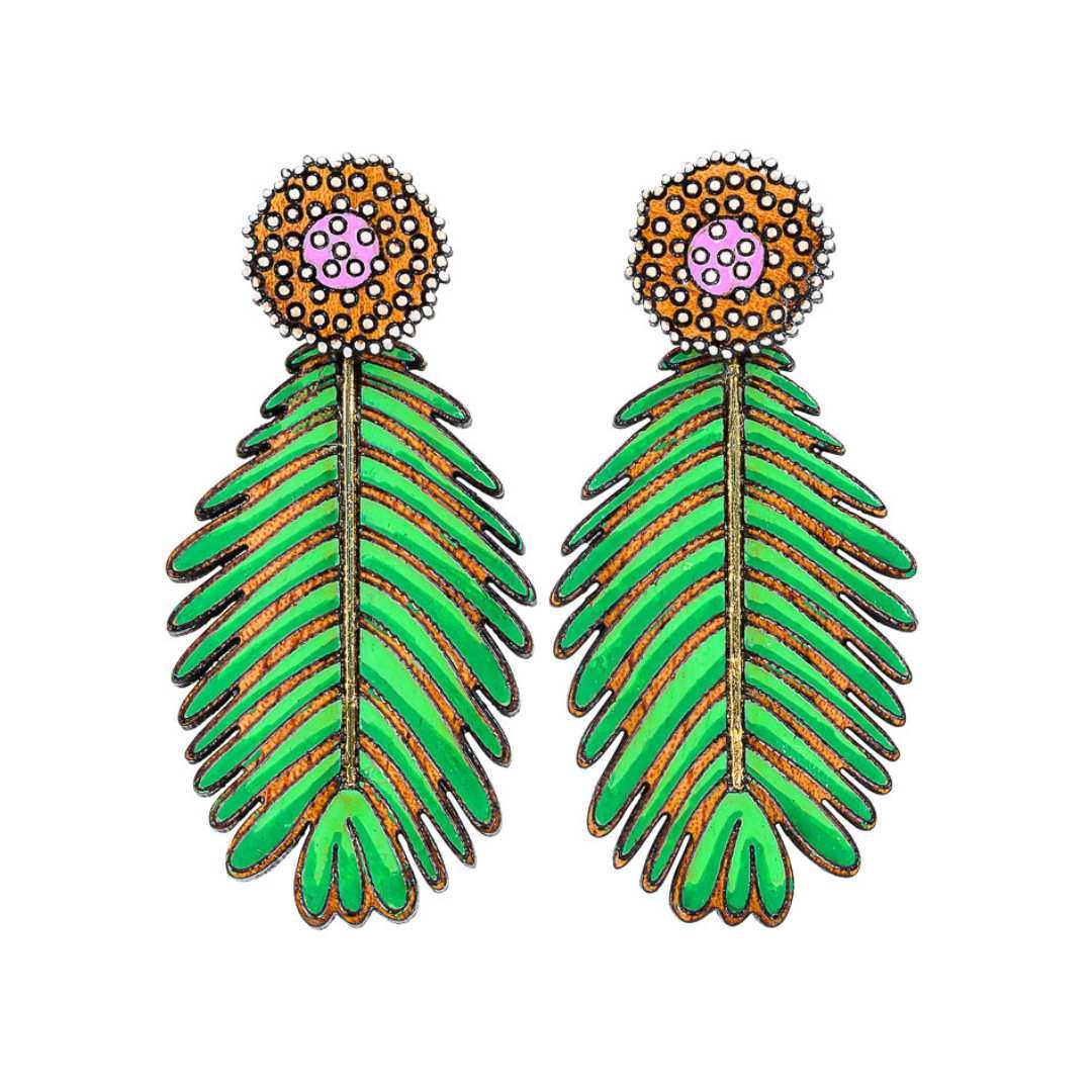 Mimosa Reclaimed Wood Earrings