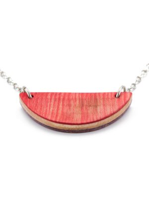 Moon Wooden Skateboard Pendant Necklace by Paguro Upcycle