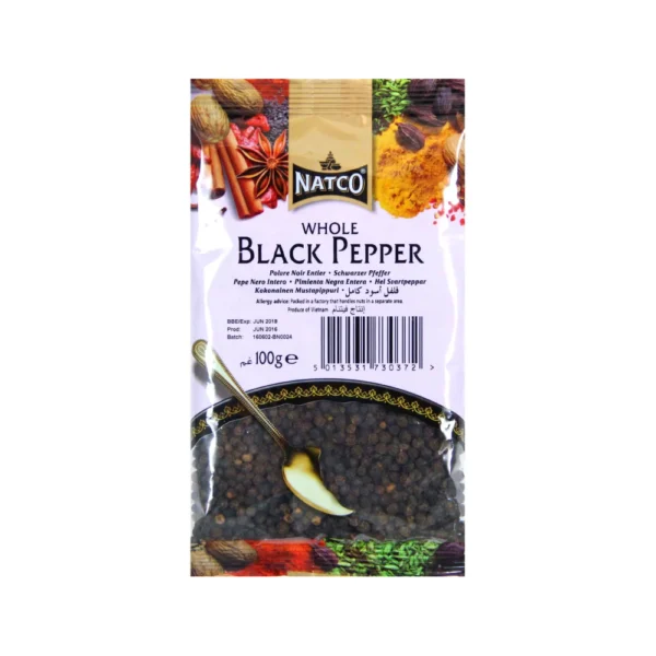 Natco Black Pepper Whole 20X100G
