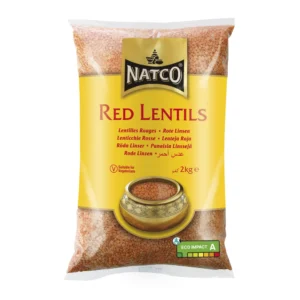 Natco Red Lentils (Masoor Dal) 6X2KG