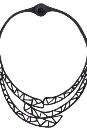 Lea Geometric Recycled Rubber Necklace