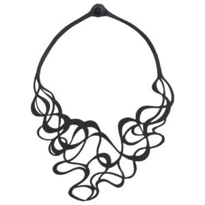 Tamara Statement Art Deco Rubber Geometric Necklace