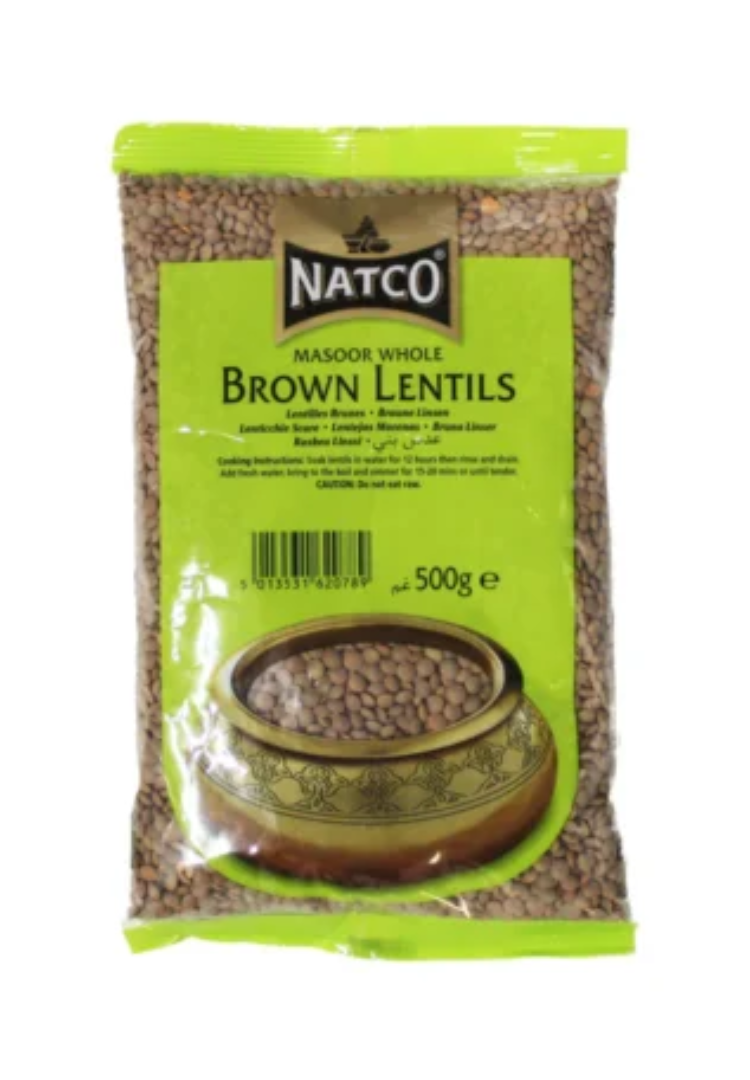 Natco Brown Lentils 20X500G