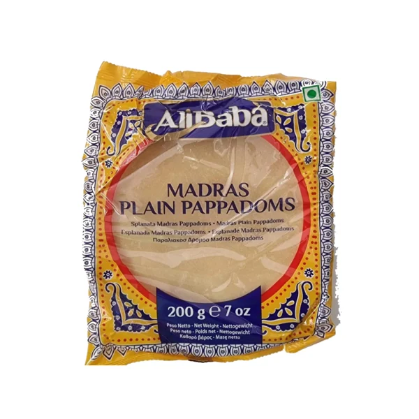 PAPADS PLAIN MADRAS ALI BABA 10X200