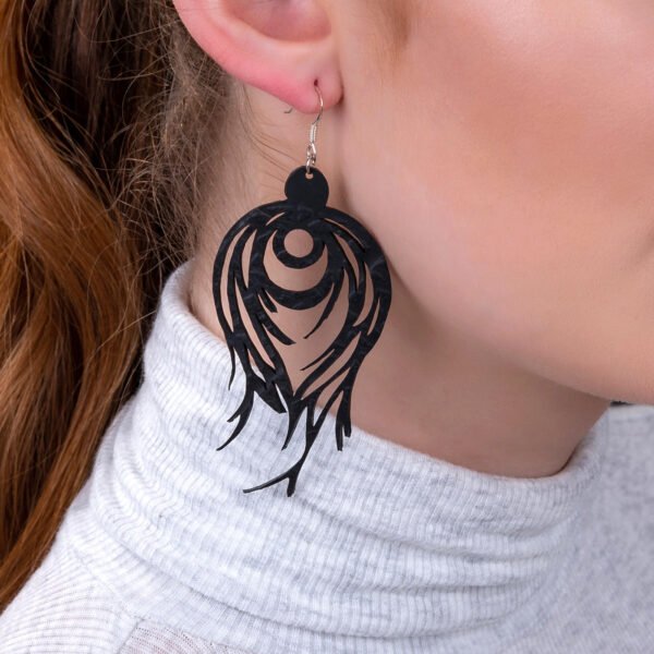 Flame Handmade Upcycled Statement Earrings by Paguro Upcycle