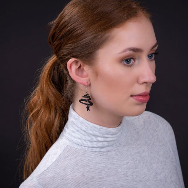 Mars & Venus Unique Recycle Rubber Earrings by Paguro Upcycle