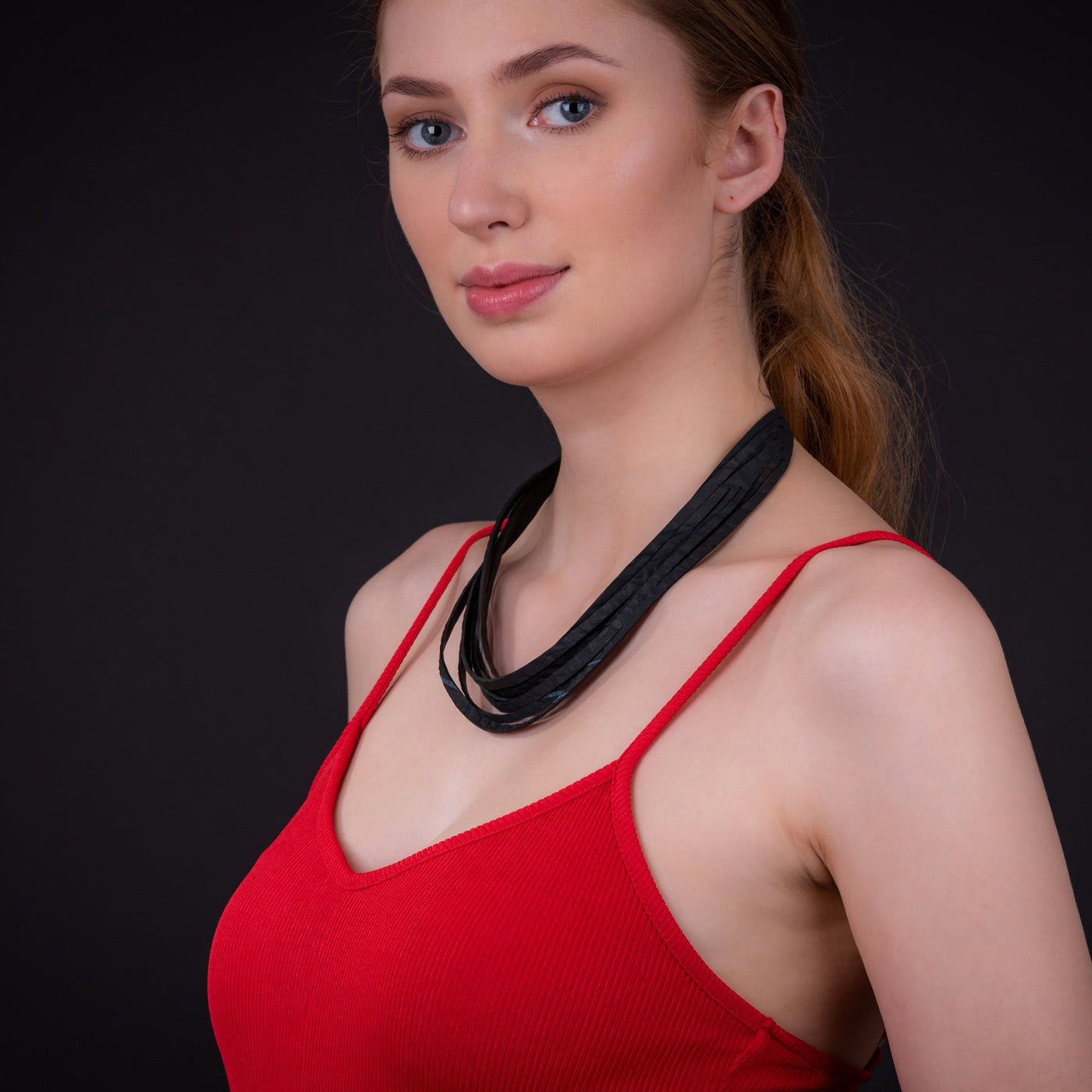 Carter Layered Recycled Rubber Necklace by Paguro Upcycle
