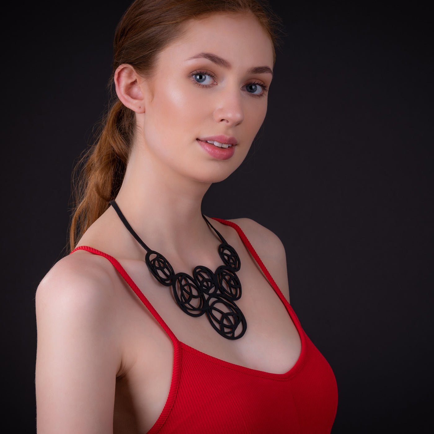Neptune Black Necklace by Paguro Upcycle