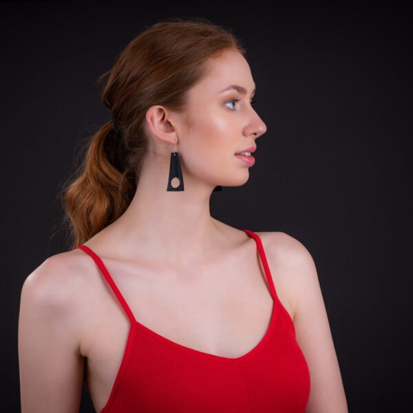 Block Recycled Rubber Earrings by Paguro Upcycle
