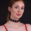 Lotus Recycled Rubber Statement Flower Choker by Paguro Upcycle