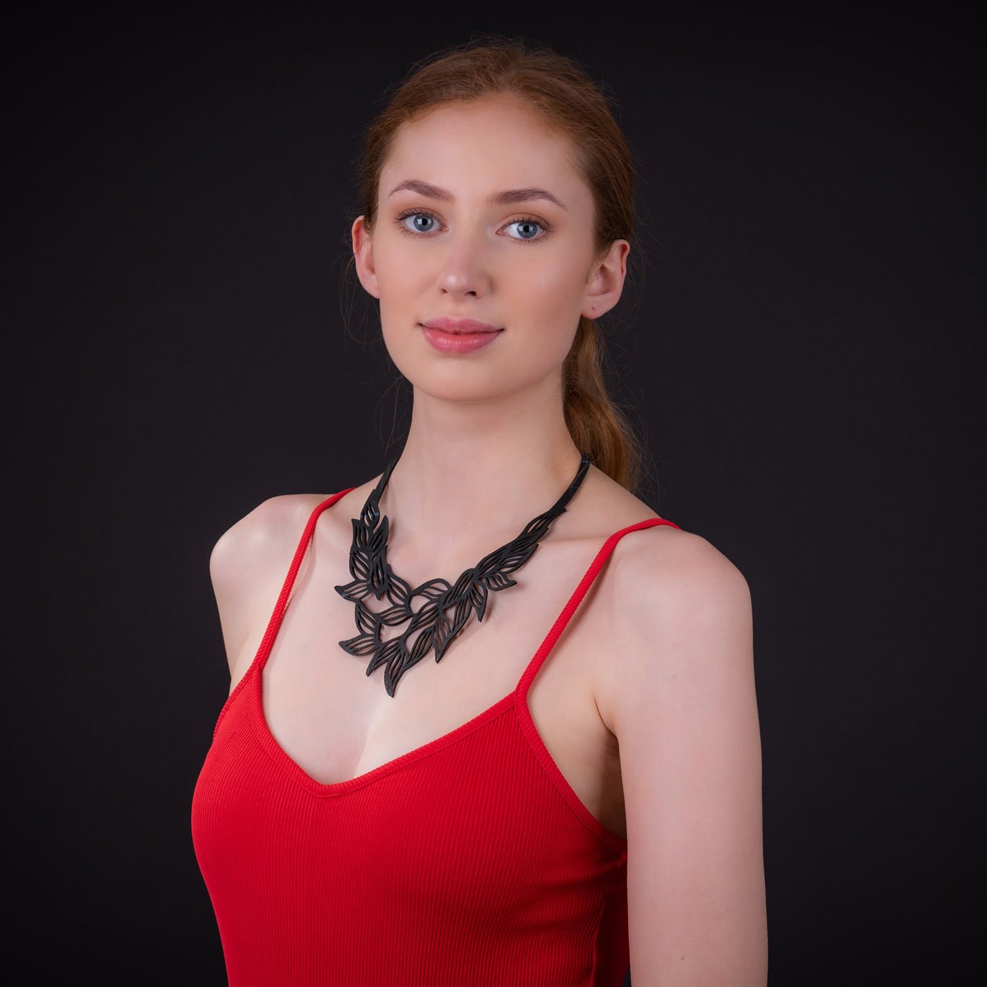 Jasmine Recycled Rubber Necklace by Paguro Upcycle