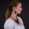 Stellar Recycle Rubber Teardrop Earrings by Paguro Upcycle