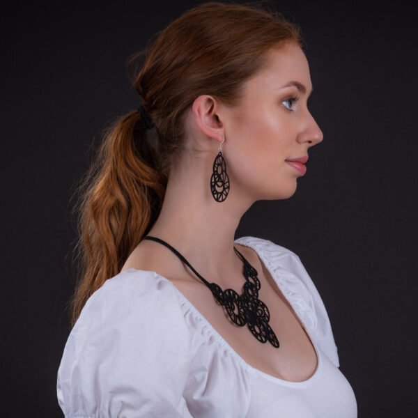 Stellar Recycle Rubber Teardrop Earrings by Paguro Upcycle