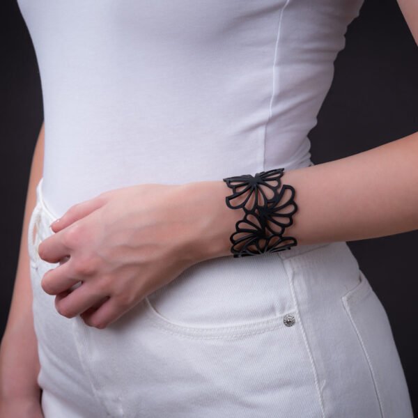 Violet Upcycled Flower Bracelet by Paguro Upcycle