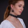 Blossom 3D Flower Recycle Rubber Earrings by Paguro Upcycle