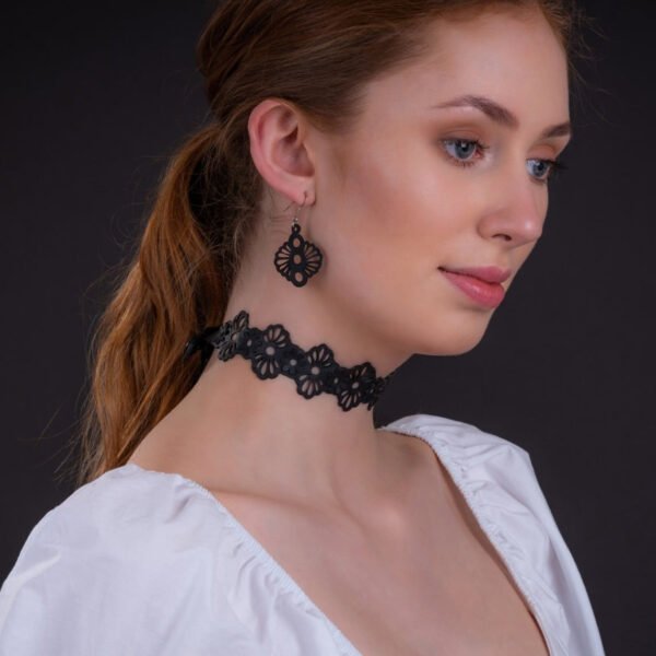 Blossom 3D Flower Recycle Rubber Earrings by Paguro Upcycle
