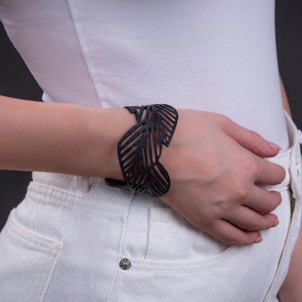 Sweet Cherry Leaf Rubber Bracelet by Paguro Upcycle