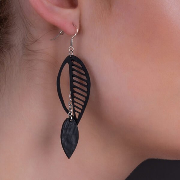 Sweet Cherry Double Leaf Earrings by Paguro Upcycle