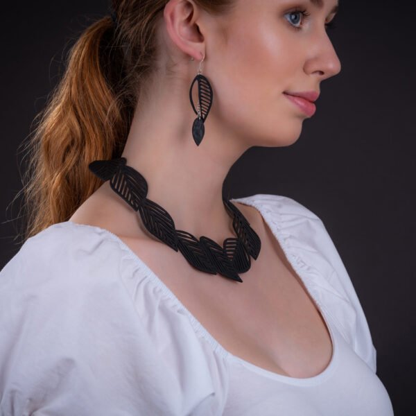 Sweet Cherry Double Leaf Earrings by Paguro Upcycle