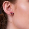 Triangle Recycled Skateboard Stud Earrings by Paguro Upcycle