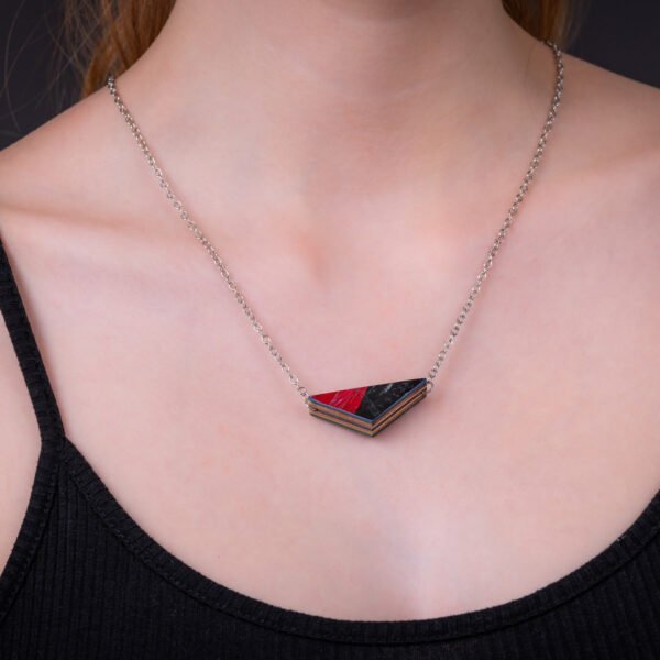 Prisma Recycled Skateboard Necklace by Paguro Upcycle