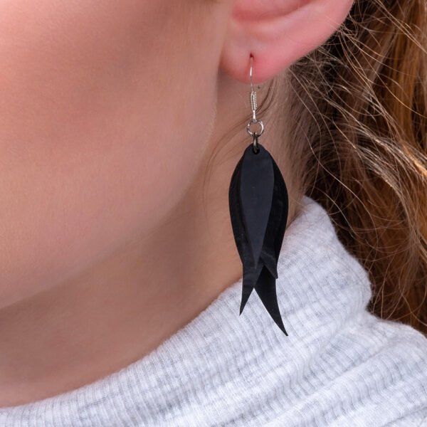 Flake Recycled Rubber Earrings by Paguro Upcycle