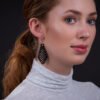 Diamond Recycled Rubber Earrings by Paguro Upcycle
