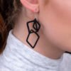Belinda Geometric Recycled Rubber Earrings by Paguro Upcycle