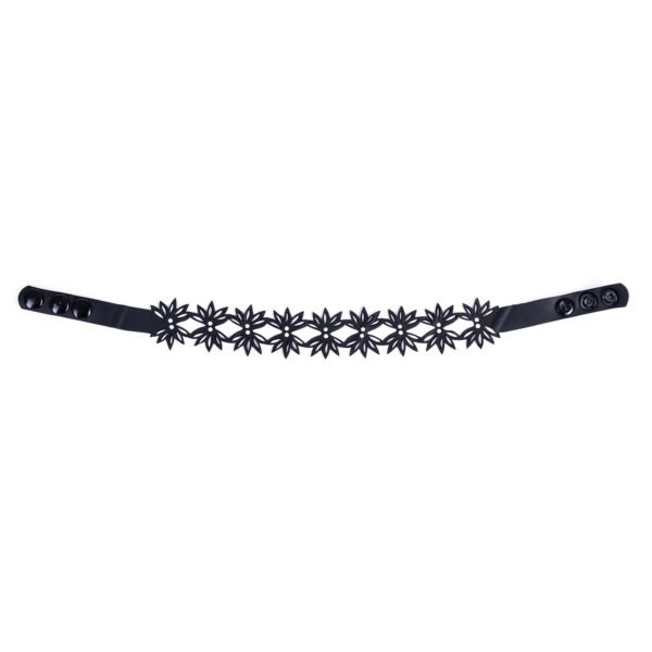 Lotus Recycled Rubber Statement Flower Choker by Paguro Upcycle
