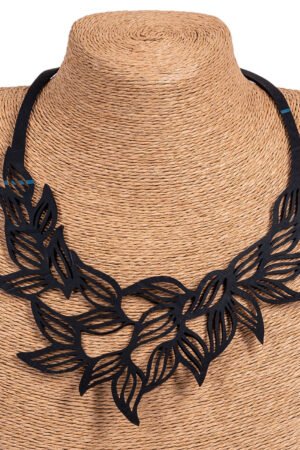 Jasmine Recycled Rubber Necklace by Paguro Upcycle