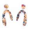 Aspen U Shaped Statement Resin Earrings by Paguro Upcycle