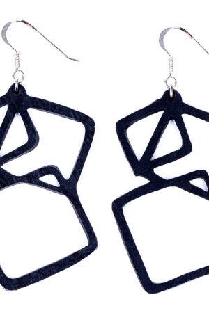 Belinda Geometric Recycled Rubber Earrings by Paguro Upcycle