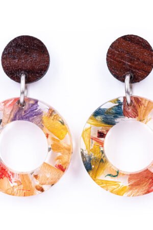 Donatello Urban Statement Resin Earrings by Paguro Upcycle