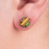 Clover Recycled Skateboard Stud Earrings by Paguro Upcycle