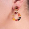 Donatello Urban Statement Resin Earrings by Paguro Upcycle