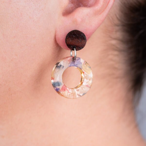Donatello Urban Statement Resin Earrings by Paguro Upcycle
