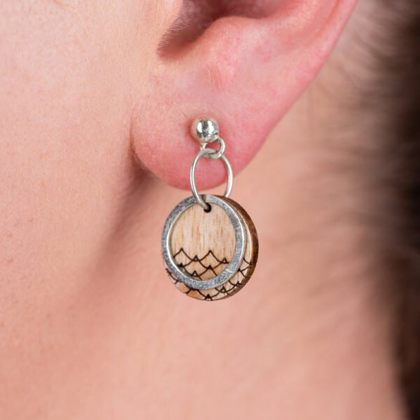 Beach Eco-friendly Recycled Wood Earrings by Paguro Upcycle