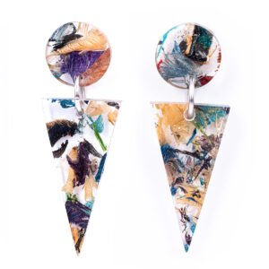 Shari Geometric Statement Resin Earrings by Paguro Upcycle